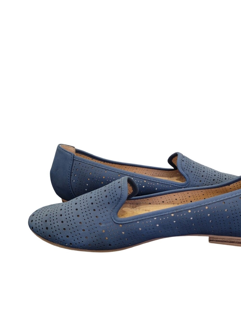 Alexis Bendel Preppy Perforated Comfort Loafers Blue Slip On Flats Women’s 8.5W - Picture 8 of 17
